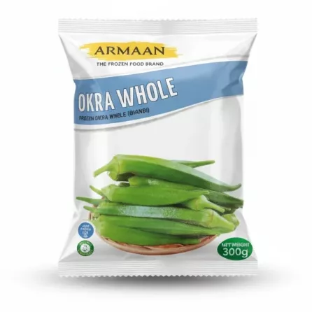 Armaan brand frozen whole okra pack