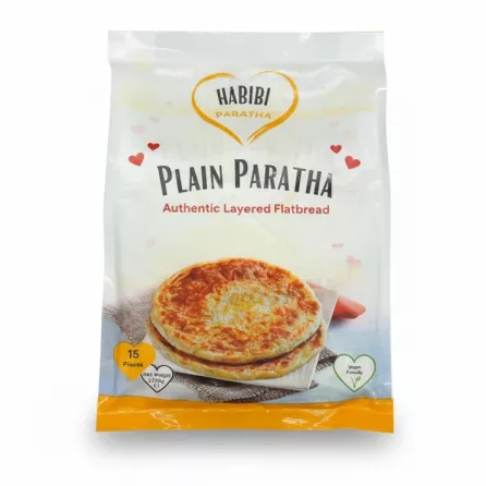 Pack of Habibi Plain Paratha authentic layered flatbread