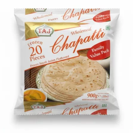 Pack of Taj Wholemeal Chapatti frozen flatbreads
