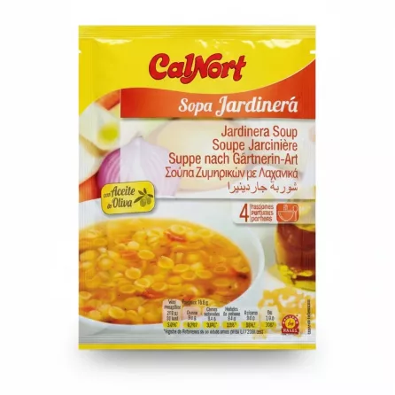 CalNort Jardineria vegetable pasta soup mix packet front