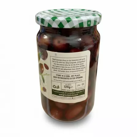 Close-up of label with product description and storage instructions