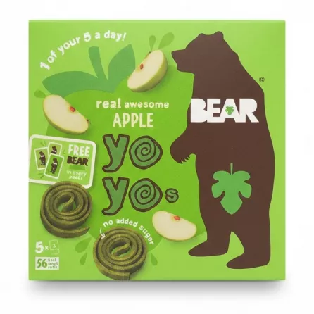 Bear Apple Yoyos fruit rolls box front