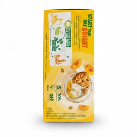 back of belVita Breakfast box showing nutrition and serving suggestion