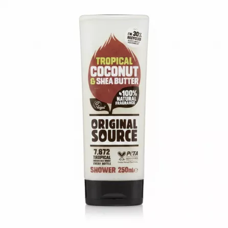 Original Source Tropical Coconut & Shea Butter Shower Gel front view