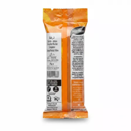 Greenfields ground cinnamon packet back details