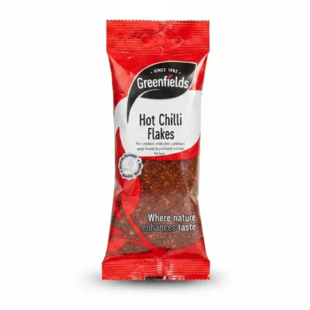 Greenfields Hot Chilli Flakes front packaging