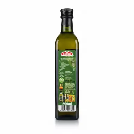 Garusana refined avocado oil 500ml bottle nutrition and barcode label