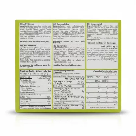 Aruba Banana Jelly dessert box nutritional and ingredient details