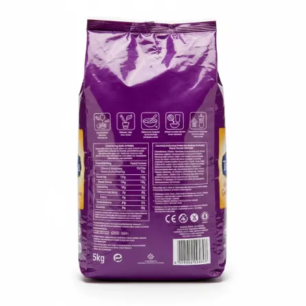 Back view of Tilda Grand Extra Long Basmati Rice 5kg bag showing cooking instructions, nutritional information, and barcode