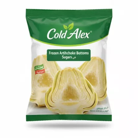 Cold Alex Frozen Artichoke Bottoms packaging front view