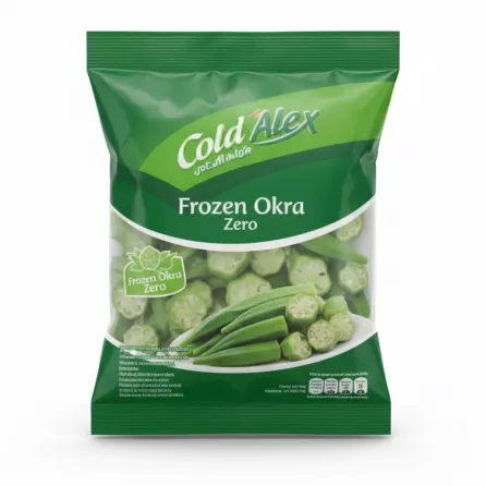 Cold Alex Frozen Okra Zero pack nutrition and preparation info