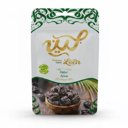 Leen Premium Ajwa Dates front packaging
