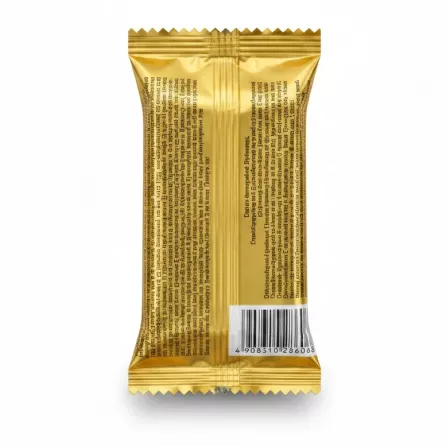 Tofinek Caramel Wafer packet back view with ingredients and barcode