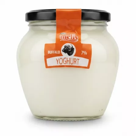 Jar of Melis buffalo yoghurt with orange label