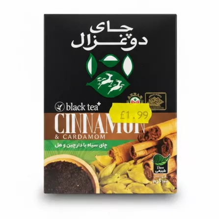 Do Ghazal Cinnamon and Cardamom Black Tea 100g packaging with price sticker
