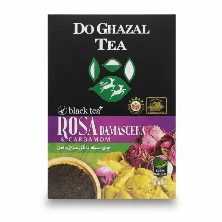 Do Ghazal Rosa Damascena & Cardamom Black Tea front packaging