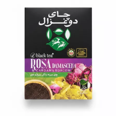 Do Ghazal Rosa Damascena & Cardamom Black Tea packaging with price label