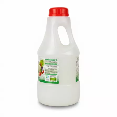 Side view of 1&1 white distilled vinegar bottle showing label details