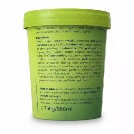 Roya Frost Pistachio Ice Cream ingredients and allergen information