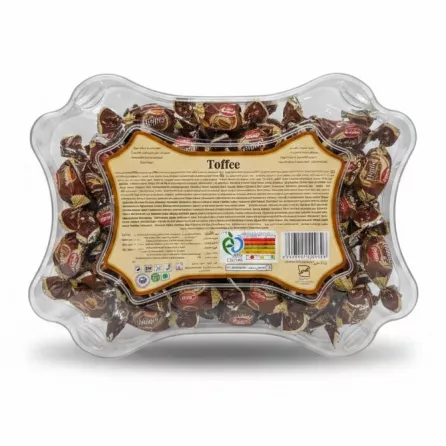 Back view of Nikin Coffee Toffee container showing ingredients and barcode