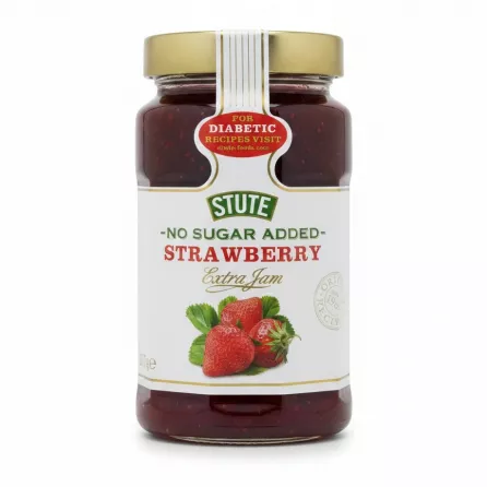 Jar of Stute No Sugar Added Strawberry Extra Jam