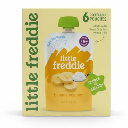 Little Freddie banana yoghurt organic pack front