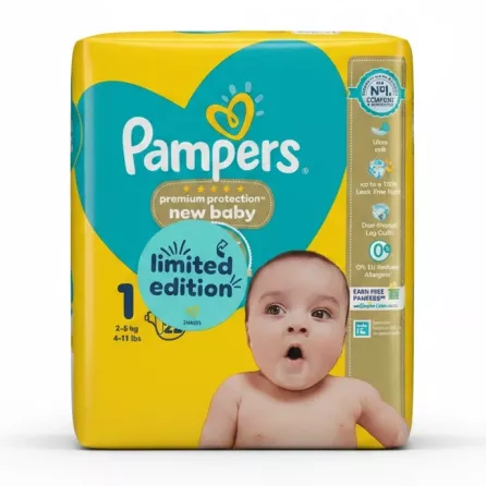 Pampers Premium Protection New Baby Diapers pack front view