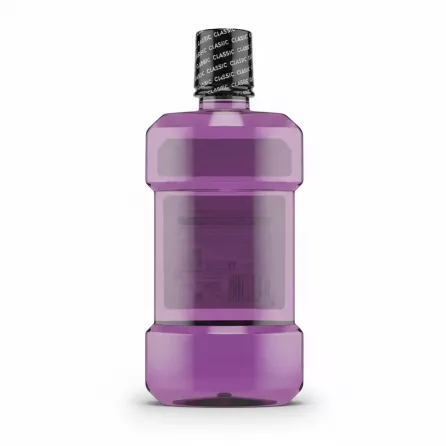 Back view of Listerine Total Care Intense Mint 500ml bottle showing usage and ingredients