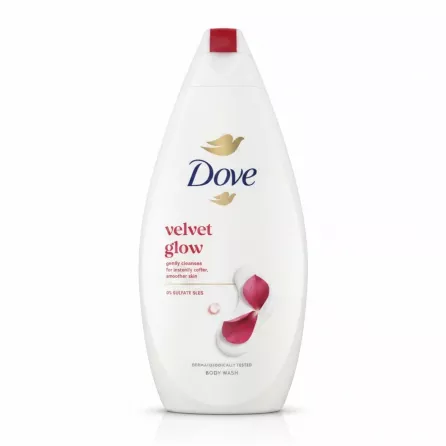 Dove Velvet Glow Body Wash 450ml front view