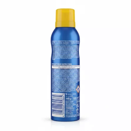 Back view of Nivea Sun SPF30 Mist showing label and instructions