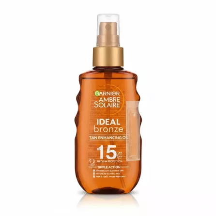 Garnier Ambre Solaire Ideal Bronze tan enhancing oil bottle front