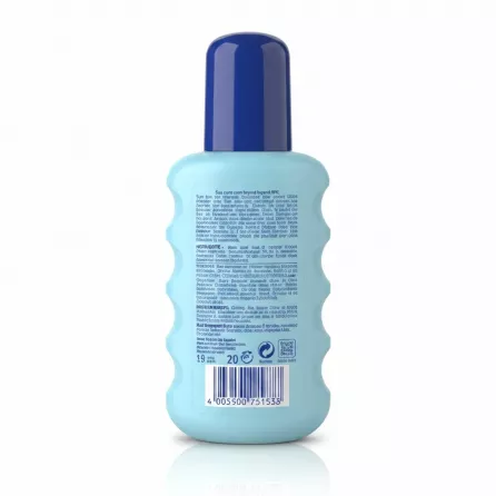 NIVEA Sun After Sun Moisture bottle back view with ingredients and barcode