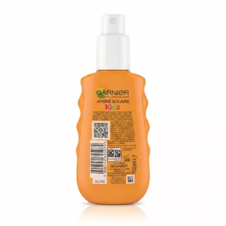 Garnier Ambre Solaire Kids SPF 50+ spray bottle back