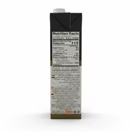 Nutrition facts and ingredients on The Hub Guava Nectar carton
