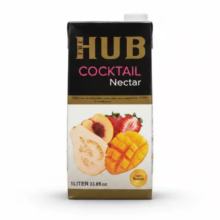 The Hub Cocktail Nectar 1 litre carton with tropical fruit flavour images