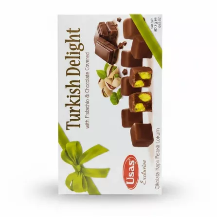 Box of Usas Turkish Delight with pistachio and chocolate