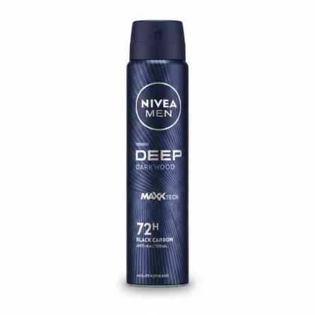 Nivea Men Deep Darkwood antiperspirant spray can front view
