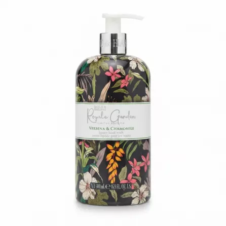 Baylis & Harding Royale Garden Verbena & Chamomile hand wash bottle with floral design