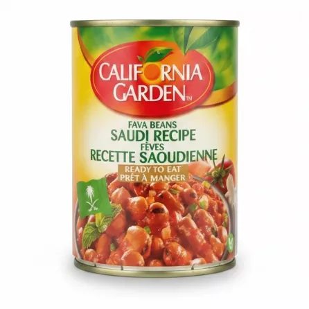 California Garden canned fava beans Saudi recipe front label