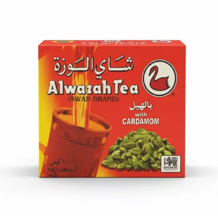 Box of Alwazah Tea with Cardamom 100 bags front view