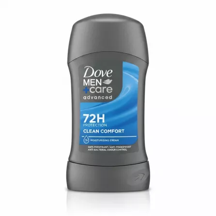 Dove Men+Care Clean Comfort deodorant front view with blue label