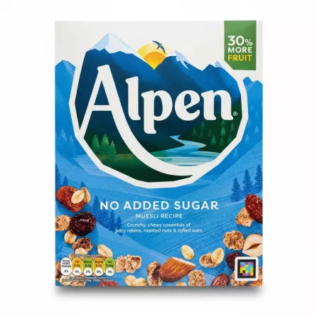 Alpen No Added Sugar Muesli Recipe box front