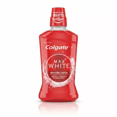 Colgate Max White red bottle mouthwash front
