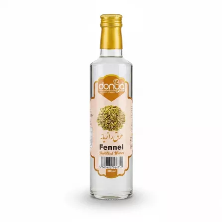 Bottle of Donya Fennel Distilled Water showing front label