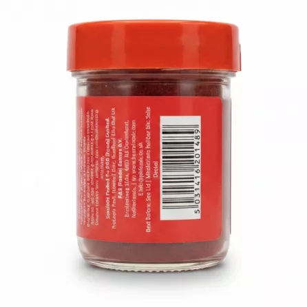 Back view of jar showing barcode and label text