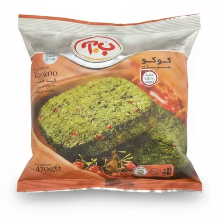 Ba Vegetable Kookoo front package showing green cooked vegetable patties