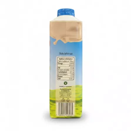 Nutrition information and barcode on Sofra Ayran carton side