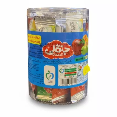 Jangali Super Fruit Bite Mix container showing assorted fruit bite packets