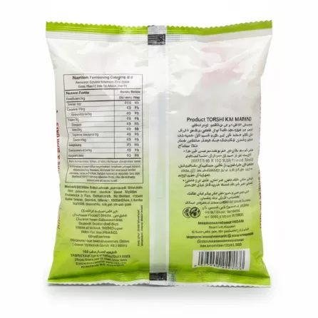 Torshi Sevan Layered Fruits Bar bag back view with nutrition and contact info