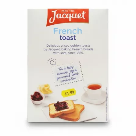 Jacquet French Toast box back with serving suggestion